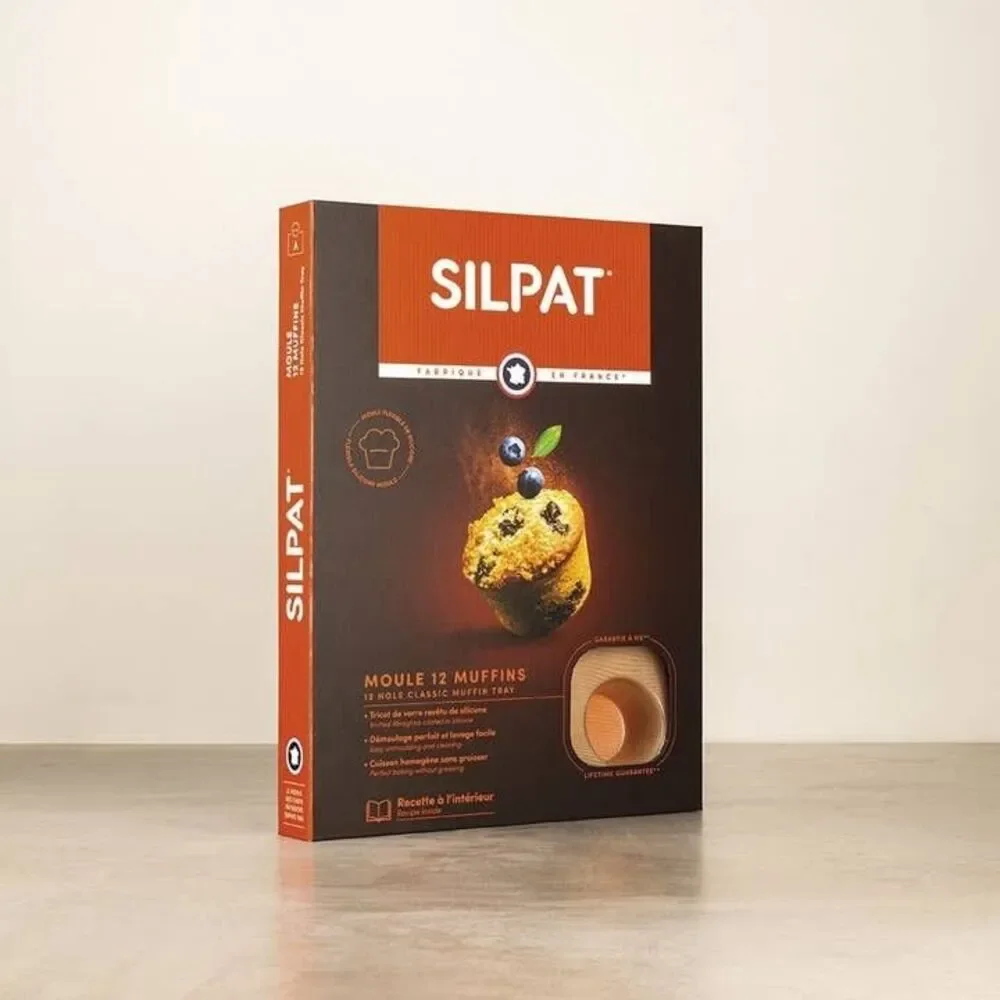 Silpat 12 Cup Muffin Mold Baking Mat Silicone Nonstick Baking Tray NEW